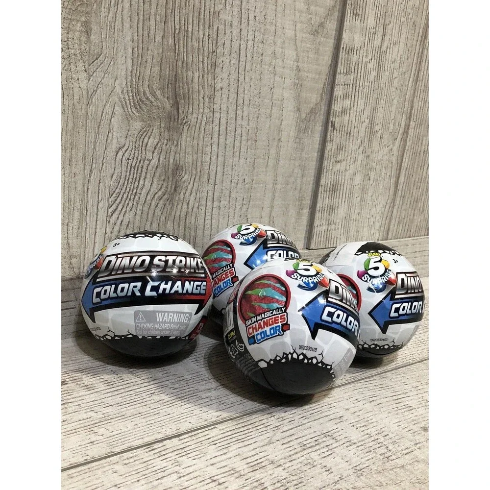 Zuru 5 Surprise Dino Strike Color Changing Dino's. Lot Of 4. New.